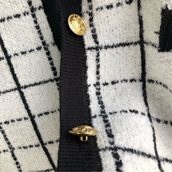 Ella Rafaella size 2X windowpane plaid button up cardigan - Picture 10 of 14